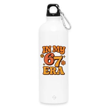 Dans mon mème d’humour italien de la pourriture cervementale de l’ère 67 des Six Sept - Gourde en inox avec mousqueton 750 ml - blanc - Devant