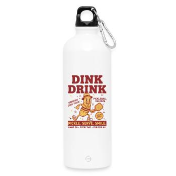 Pickleball Joueur drôle Dink Drink Love Pickleball - Gourde en inox avec mousqueton 750 ml - blanc - Devant