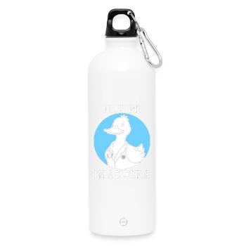 Ducktor Trust - Water Bottle with carabiner 750 ml - white - Front