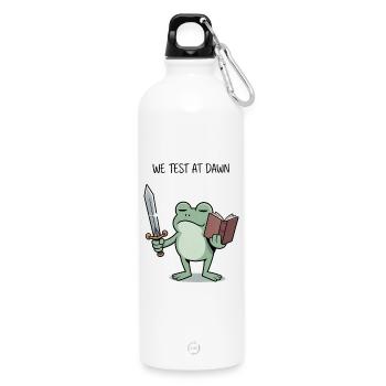 Dawn Quest Frog Knight - Water Bottle with carabiner 750 ml - white - Front