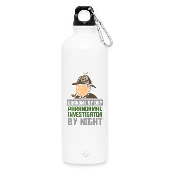 Geisterjagd paranormal geist geisterjäger - Trinkflasche mit Karabiner 750 ml - Weiß - Vorne
