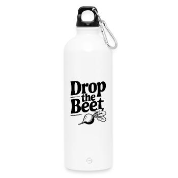 Drop The Beet - Water Bottle with carabiner 750 ml - white - Front