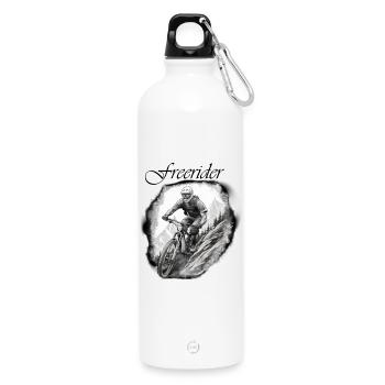 Freeriders - Water Bottle with carabiner 750 ml - white - Front