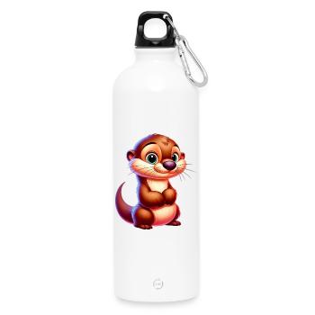 Otter - Water Bottle with carabiner 750 ml - white - Front