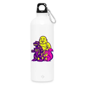 Super Trio Pop Art ! - Gourde en inox avec mousqueton 750 ml - blanc - Devant