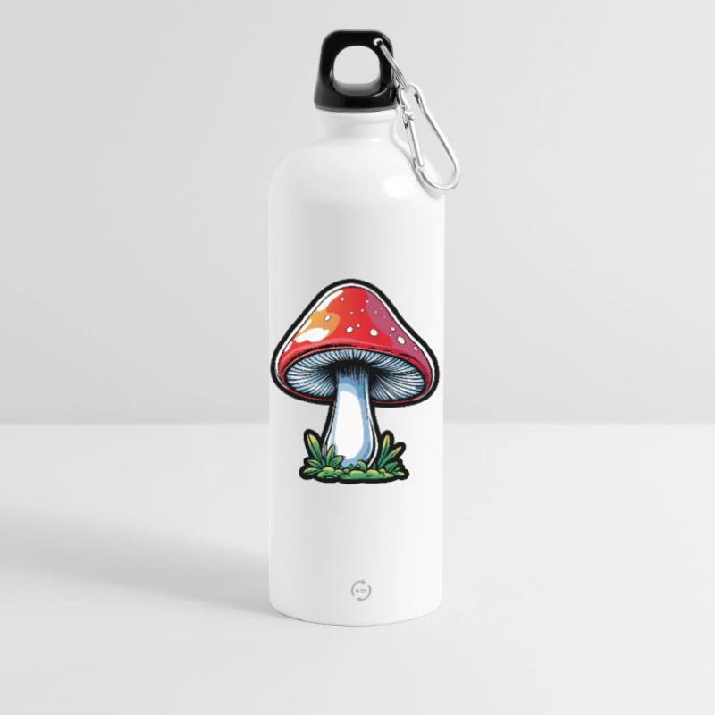 Conception du Popart Red Toadstool Gourde en inox avec mousqueton 750 ml
