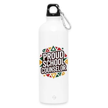 Proud School Counselor Appreciation Design - Trinkflasche mit Karabiner 750 ml - Weiß - Vorne