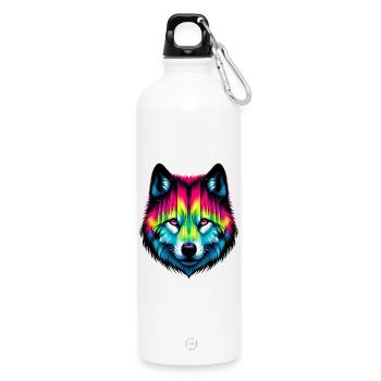 Wolf - Trinkflasche mit Karabiner 750 ml - Weiß - Vorne