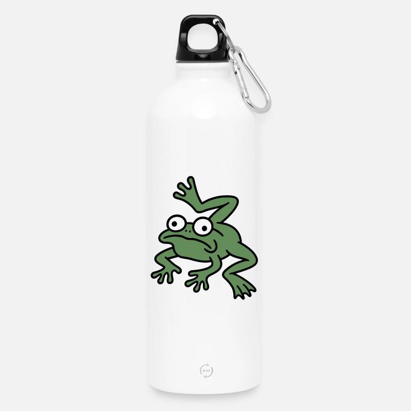 Derpy Froschschenkel - Trinkflasche mit Karabiner 750 ml - Weiß