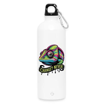 Changement caméléon néon jamais - Gourde en inox avec mousqueton 750 ml - blanc - Devant