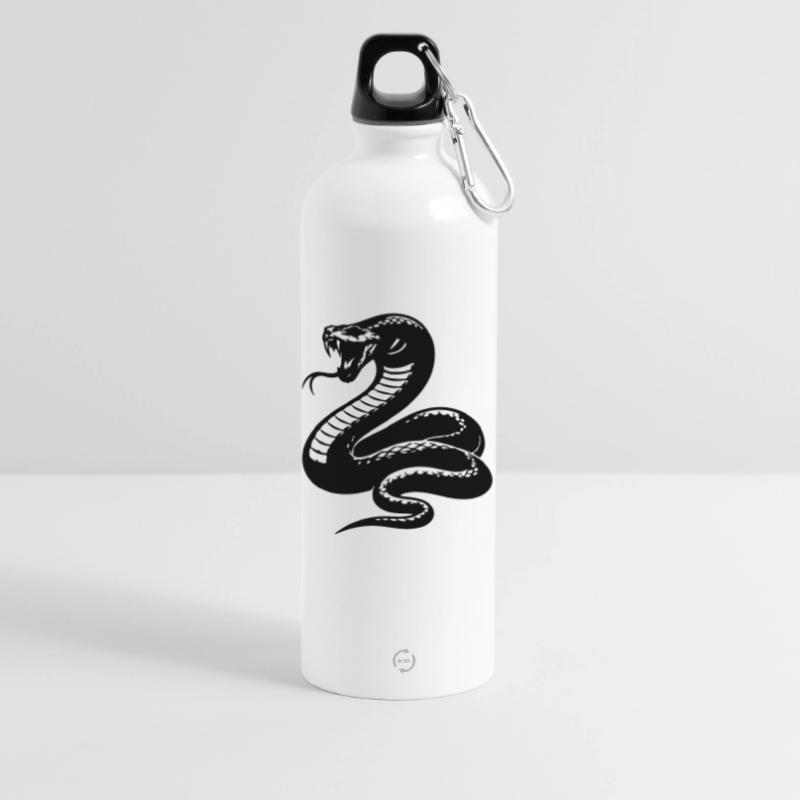 Silhouette du python serpent Gourde en inox avec mousqueton 750 ml