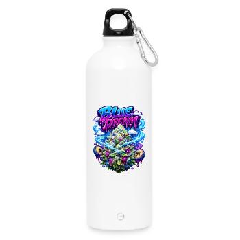 Graffiti Blue Dream Berry Grav Art - Gourde en inox avec mousqueton 750 ml - blanc - Devant