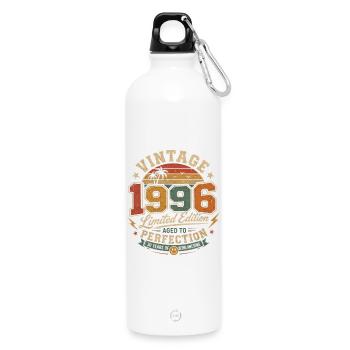 Vintage 1996 Limited Edition - Water Bottle with carabiner 750 ml - white - Front