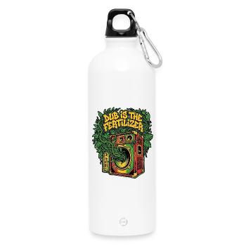 Dub Reggae Soil - Water Bottle with carabiner 750 ml - white - Front