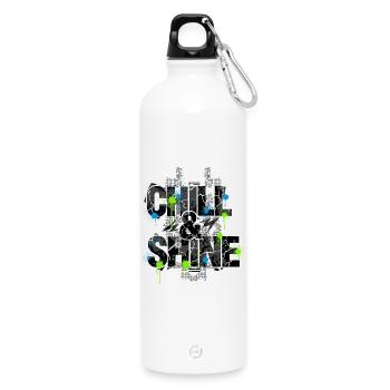Limited Edition - CHILL & SHINE - Gourde en inox avec mousqueton 750 ml - blanc - Devant