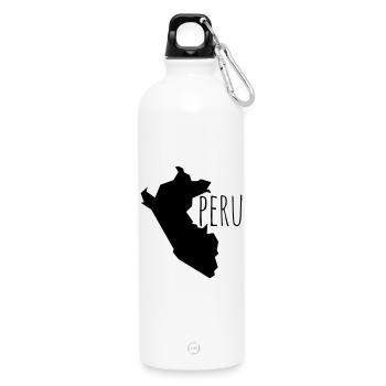 Peru - Water Bottle with carabiner 750 ml - white - Front