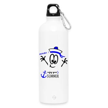 Matrose Ahoi - Trinkflasche mit Karabiner 750 ml - Weiß - Vorne