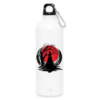 Femme Contemplation profonde - Gourde en inox avec mousqueton 750 ml - blanc - Devant