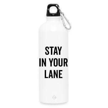 Restez dans votre voie - Gourde en inox avec mousqueton 750 ml - blanc - Devant