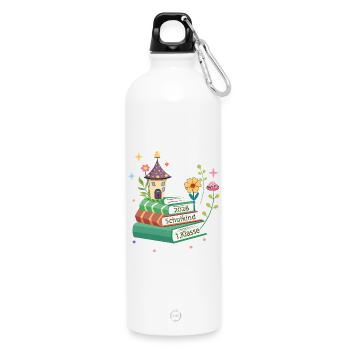 Schulkind 1.Klasse - Trinkflasche mit Karabiner 750 ml - Weiß - Vorne
