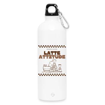 Latte Attitude - Trinkflasche mit Karabiner 750 ml - Weiß - Vorne