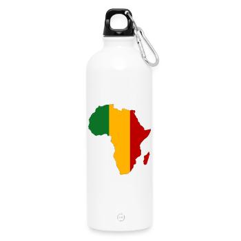 Mali Drapeau Afrique - Gourde en inox avec mousqueton 750 ml - blanc - Devant