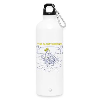 The Slow Sunday - Water Bottle with carabiner 750 ml - white - Front