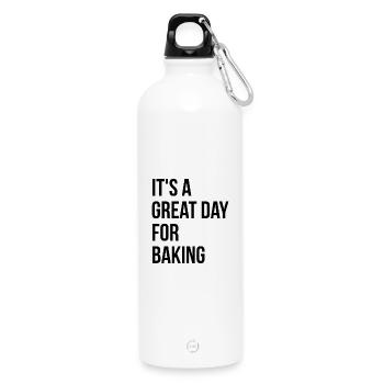 boulanger - Gourde en inox avec mousqueton 750 ml - blanc - Devant