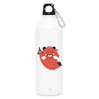 Tirede Roter Panda - Trinkflasche mit Karabiner 750 ml - Weiß - Vorne
