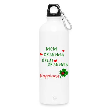 Mom  Grandma - Trinkflasche mit Karabiner 750 ml - Weiß - Vorne