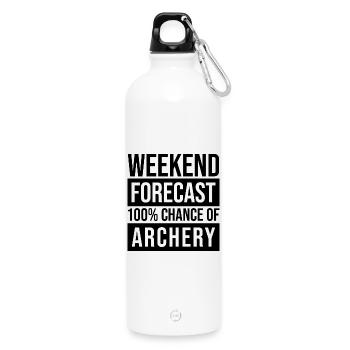 Archer - Water Bottle with carabiner 750 ml - white - Front