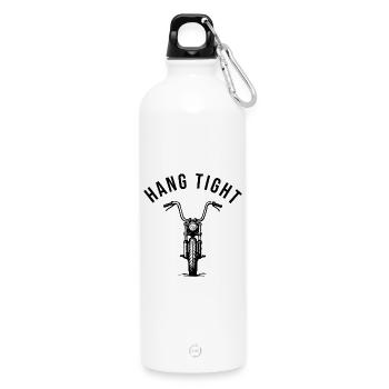 Hang tight motorcycle ape hanger - Water Bottle with carabiner 750 ml - white - Front