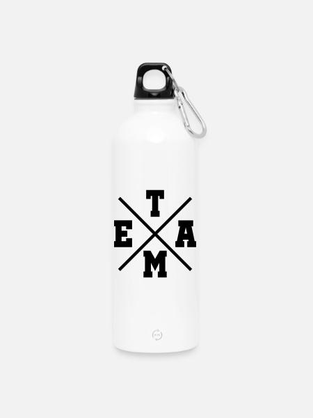 Team - Trinkflasche mit Karabiner 750 ml - Weiß