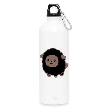 black sheep - Water Bottle with carabiner 750 ml - white - Front