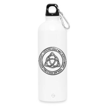 Highland Scotch Whiskey - Whiskey Design - Water Bottle with carabiner 750 ml - white - Front