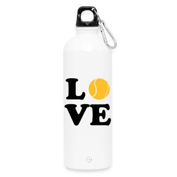 Love Tennis - Gourde en inox avec mousqueton 750 ml - blanc - Devant
