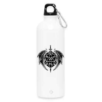 pen and paper dm würfel - Trinkflasche mit Karabiner 750 ml - Weiß - Vorne