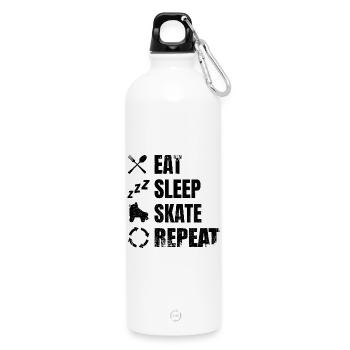 Rollschuhlaufen Routine - Trinkflasche mit Karabiner 750 ml - Weiß - Vorne
