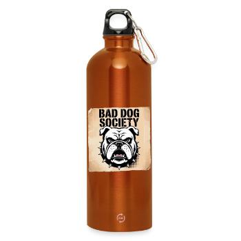 Die Gesellschaft der bösen Hunde - Trinkflasche mit Karabiner 750 ml - Orange - Vorne