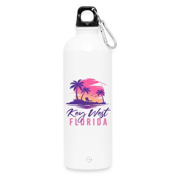 Key West Florida Spring Break Retro-Kreuzfahrt-Outfit - Trinkflasche mit Karabiner 750 ml - Weiß - Vorne