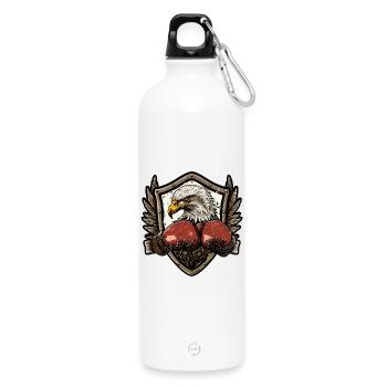 Eagle Boxer MMA - Water Bottle with carabiner 750 ml - white - Front