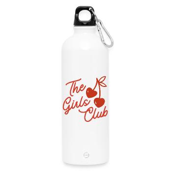 Le scénario de cerises du Girls Club - Gourde en inox avec mousqueton 750 ml - blanc - Devant