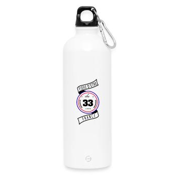 Fière D'être Du 33 Gironde France - Gourde en inox avec mousqueton 750 ml - blanc - Devant