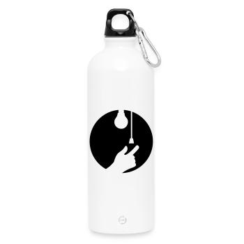 de la lumière - Gourde en inox avec mousqueton 750 ml - blanc - Devant