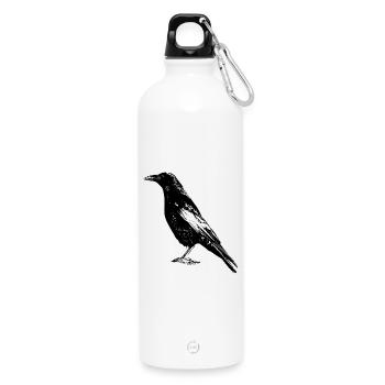 Crow - Water Bottle with carabiner 750 ml - white - Front