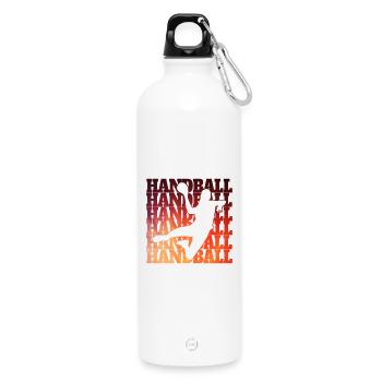 Conception de handball - Gourde en inox avec mousqueton 750 ml - blanc - Devant