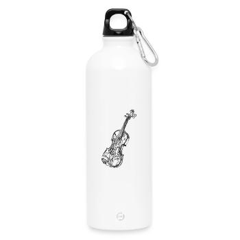 Violon - Gourde en inox avec mousqueton 750 ml - blanc - Devant