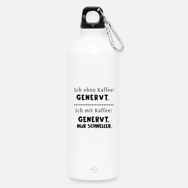 Kaffee - Trinkflasche mit Karabiner 750 ml - Weiß