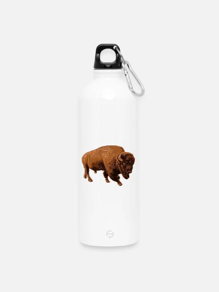 Bison - Trinkflasche mit Karabiner 750 ml - Weiß