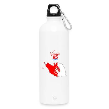 vendée - Gourde en inox avec mousqueton 750 ml - blanc - Devant